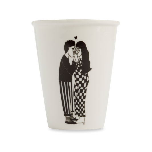 Tasse en Porcelaine « Secret Kissers » Illustrée - Helen B