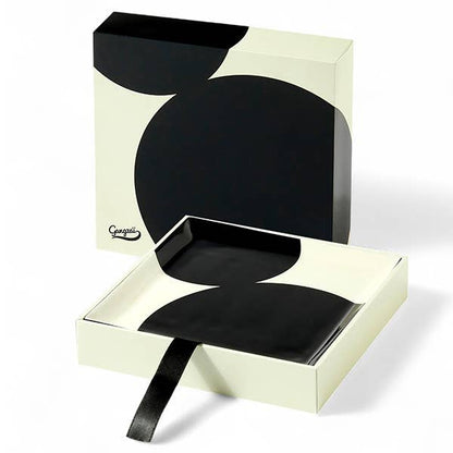 Vide-Poche Astre Noir en Métal Style Contemporain 15x15cm - Gangzaï