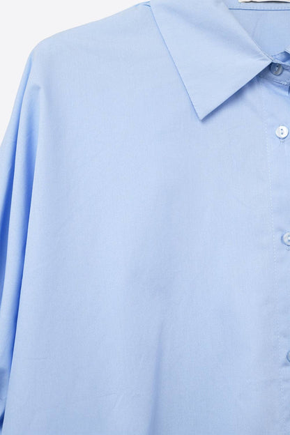 Blouse oversize bleu bébé à manches courtes