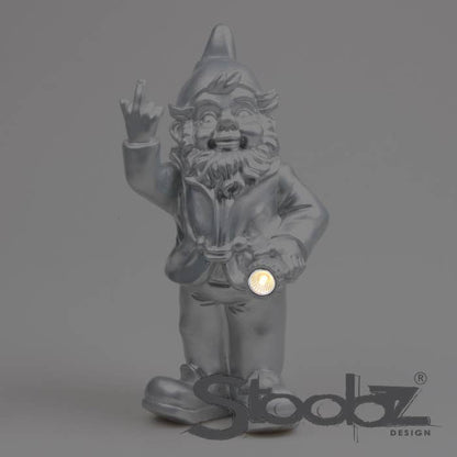 GNOME FUCK YOU SOLAIRE ARGENT 14X16X31 CM