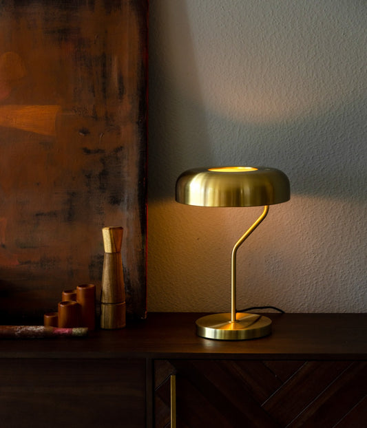Lampe de Table Eclipse Dorée - DutchBone