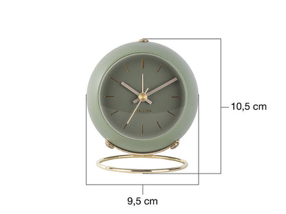 Réveil Alarme Globe D.9,5 cm - Present Time