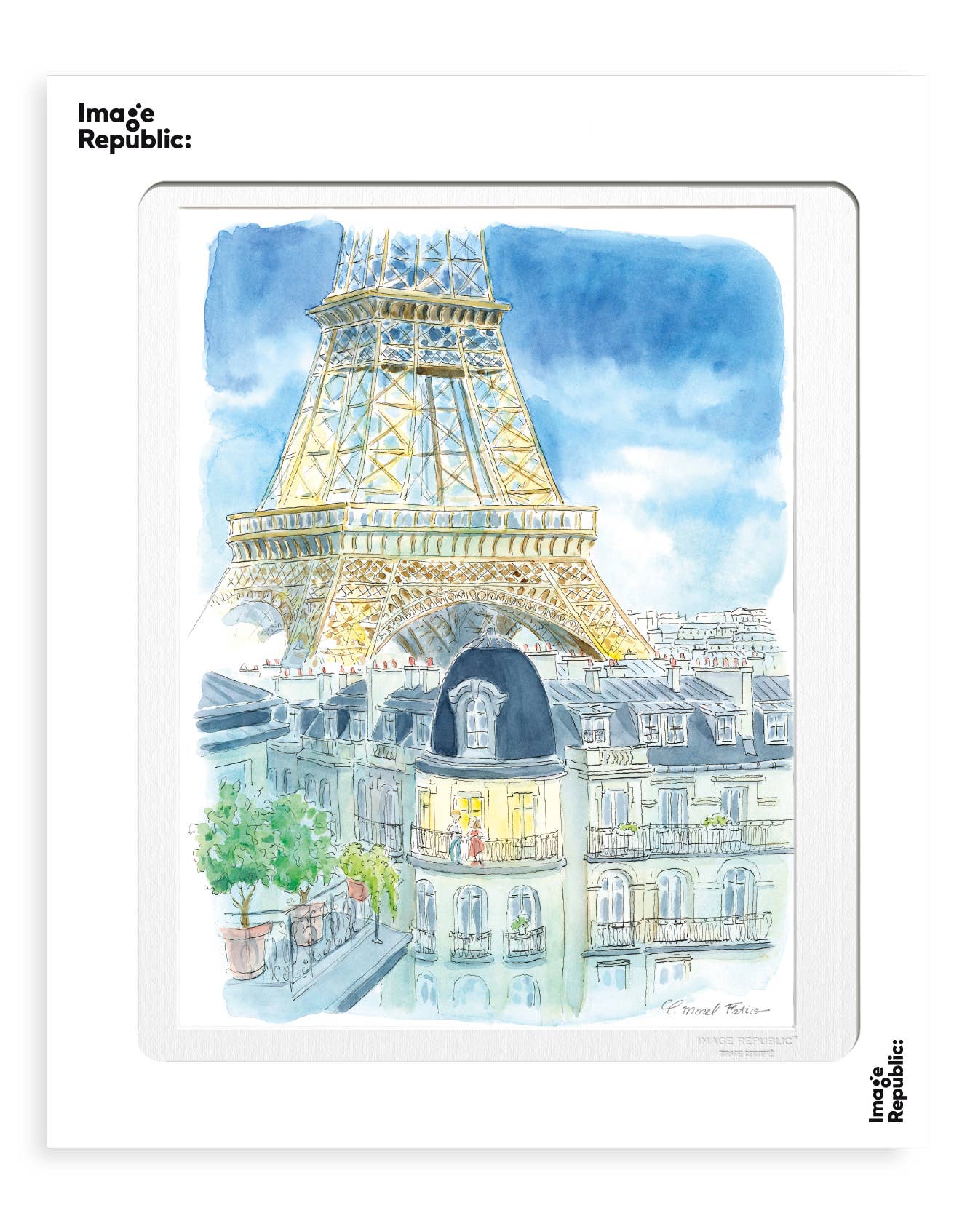 Affiche Paris Tour Eiffel Claire Morel Fatio 30x40 cm - Image Republic