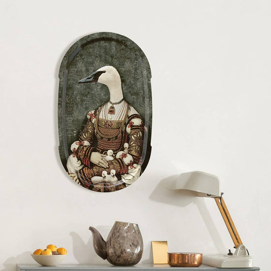 Plateau Ovale Ellipses Bianca 57x34 - Ibride