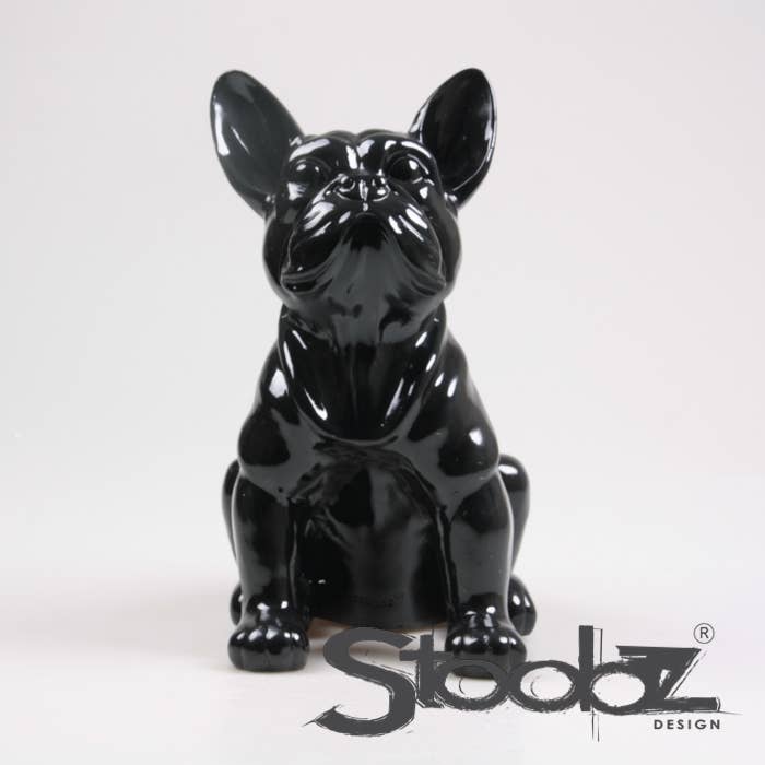 CHIEN BOULEDOGUE FRANÇAIS NOIR 24X20X37 CM STOOBZ DESIGN