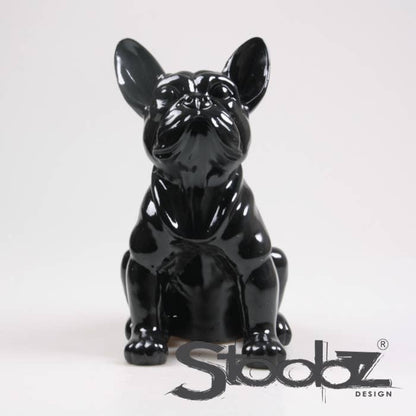 CHIEN BOULEDOGUE FRANÇAIS NOIR 24X20X37 CM STOOBZ DESIGN