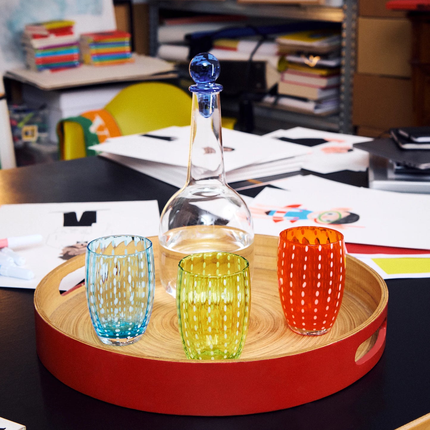 Set de 6 Gobelets en Verre Motif Perle - Zafferano