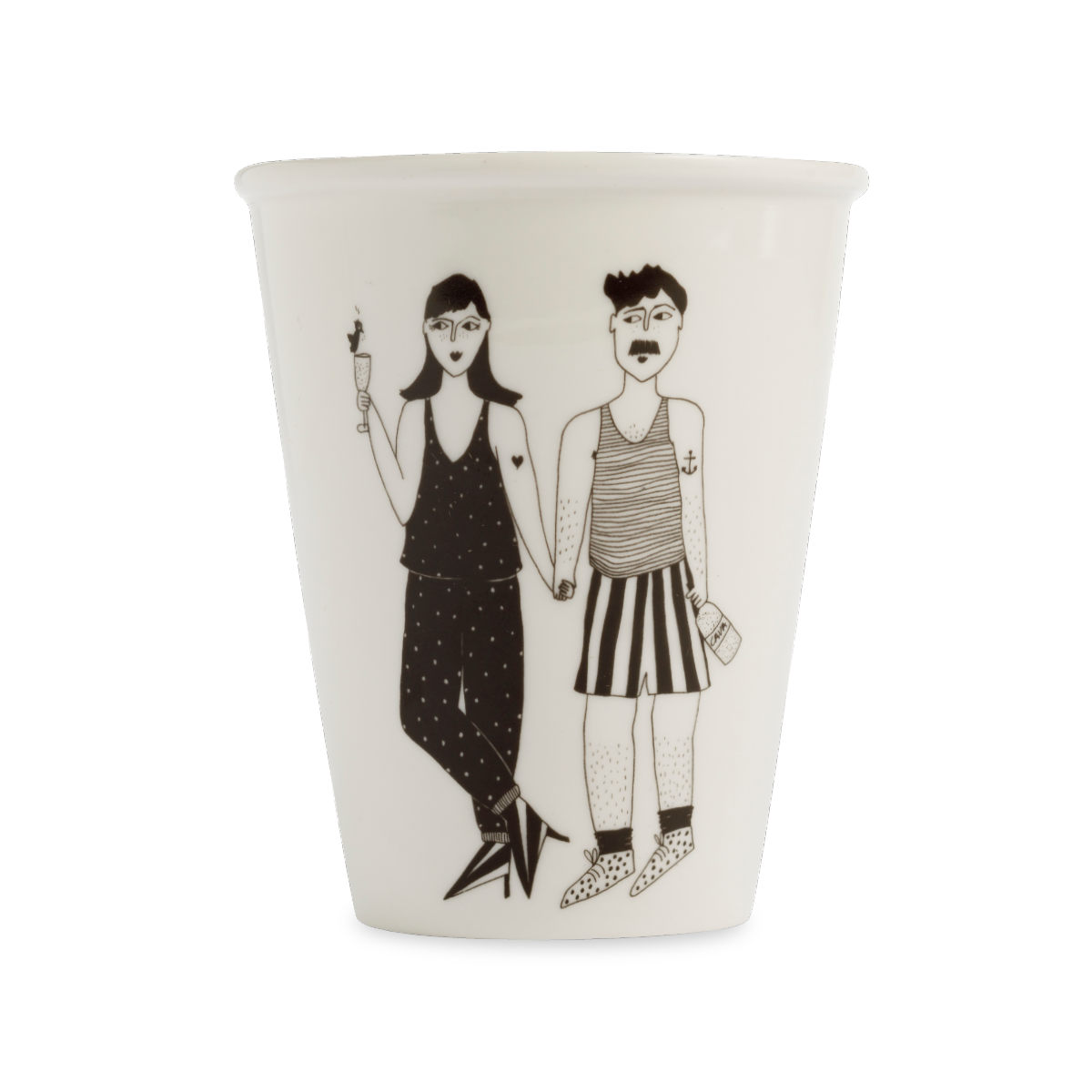 Tasse en Porcelaine avec Illustration Couple - Helen B