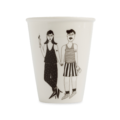 Tasse en Porcelaine avec Illustration Couple - Helen B