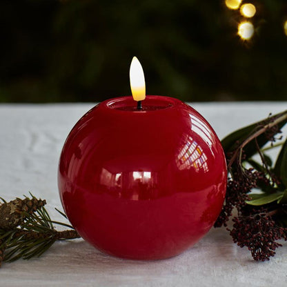 Bougie LED Ronde en Cire D.10 x H.9 cm - Sirius