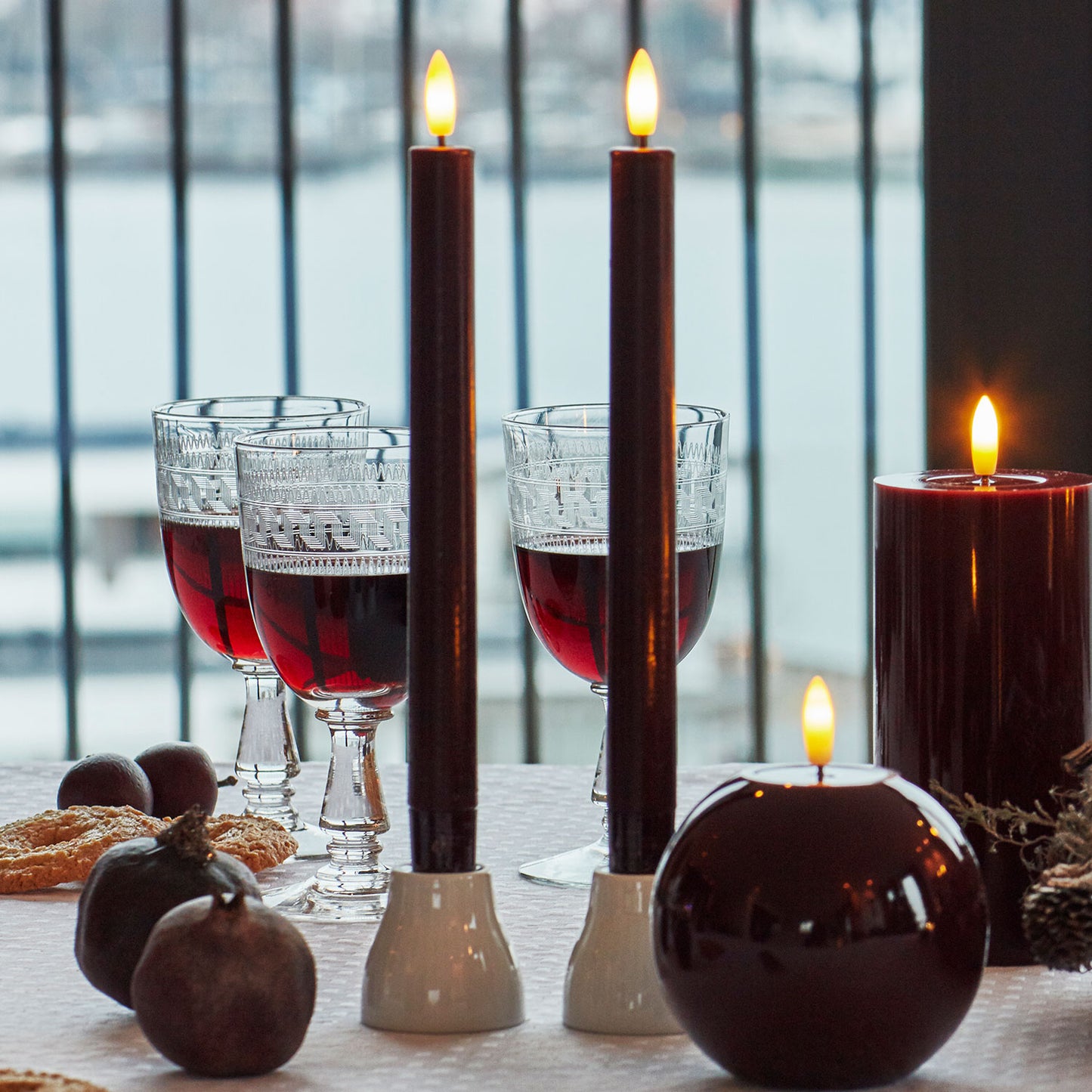 Set de 2 LED Bougies Chandelles H.20 cm - Sirius