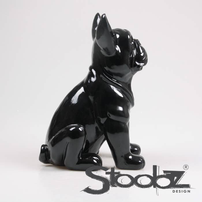 CHIEN BOULEDOGUE FRANÇAIS NOIR 24X20X37 CM STOOBZ DESIGN