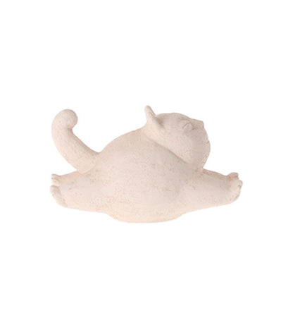 Sculpture en Terre Cuite Chat Allongé - Athezza