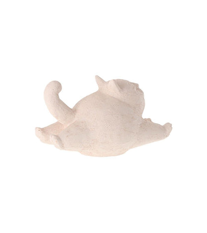 Sculpture en Terre Cuite Chat Allongé - Athezza