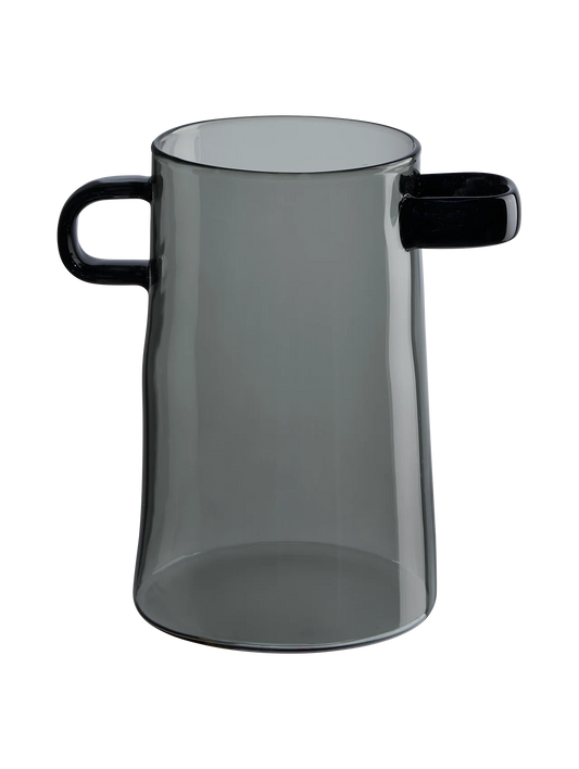 Vase en Verre Gris Fumé avec Anses - Asa