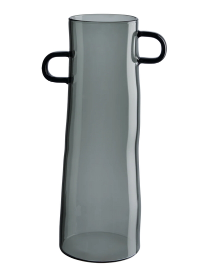 Vase en Verre Gris Fumé avec Anses - Asa