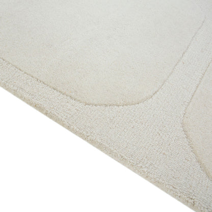 Tapis Terra en Laine 160x230 cm Écru - Idaho Éditions