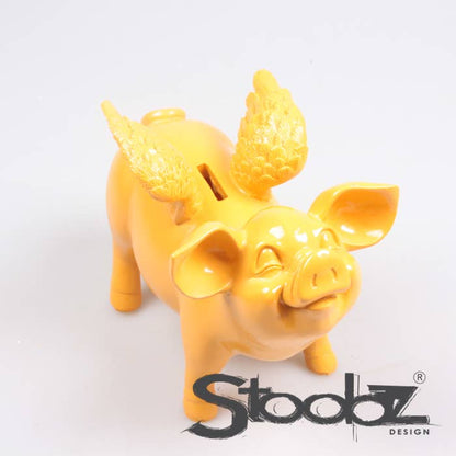 TIRELIRE COCHON AILÉ STOOBZ 14X25X15 CM | TIRELIRE |