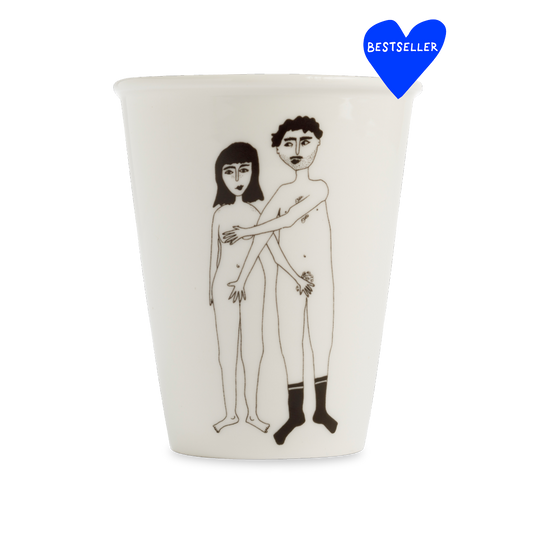 Tasse en Porcelaine avec Illustration "Couple Nu" - Helen B