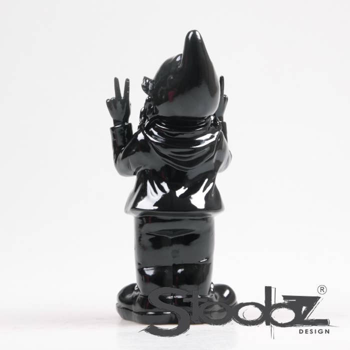 Nain de jardin Peace noir 13x11x31 cm