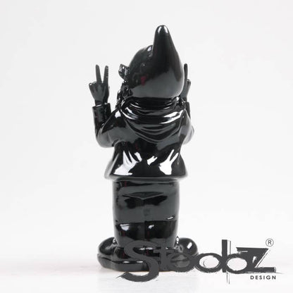 Nain de jardin Peace noir 13x11x31 cm
