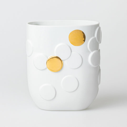 Vase en Porcelaine Blanche et Détails Dorés - Räder