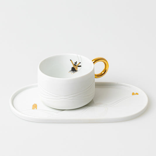 Tasse & Soucoupe en Porcelaine Sport d'Hiver - Räder
