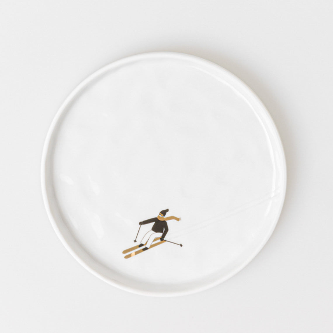 Set de 6 Assiettes à Dessert Ski en Porcelaine D.15 cm - Räder