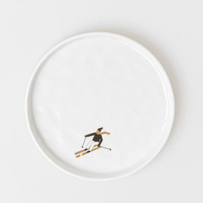 Set de 6 Assiettes à Dessert Ski en Porcelaine D.15 cm - Räder