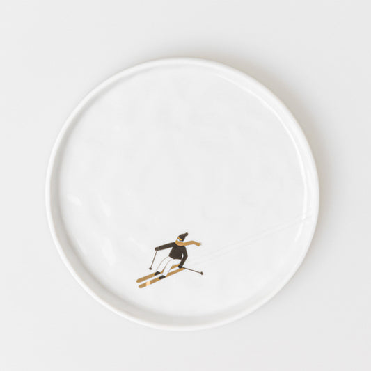 Set de 6 Assiettes à Dessert Ski en Porcelaine D.15 cm - Räder