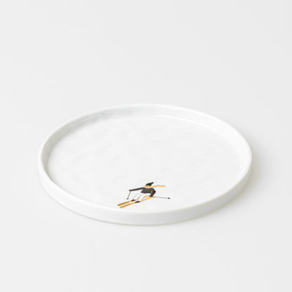 Set de 6 Assiettes à Dessert Ski en Porcelaine D.15 cm - Räder