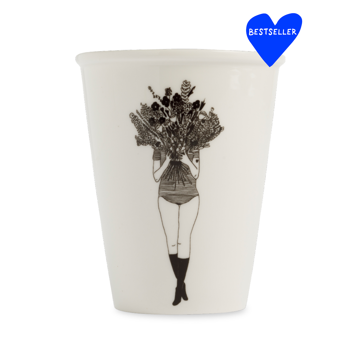 Tasse en Porcelaine "Bouquet" avec Illustration - Helen B