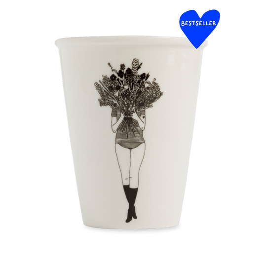 Tasse en Porcelaine "Bouquet" avec Illustration - Helen B