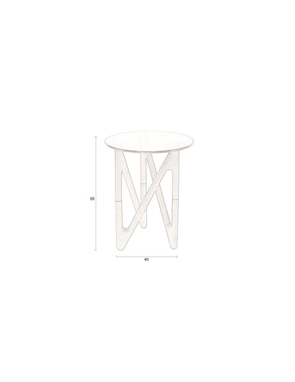 Table d'Appoint Naia en Chêne et Verre - DutchBone