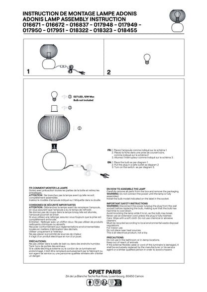 Lampe de Table Adonis en Verre Moucheté Léopard - Opjet
