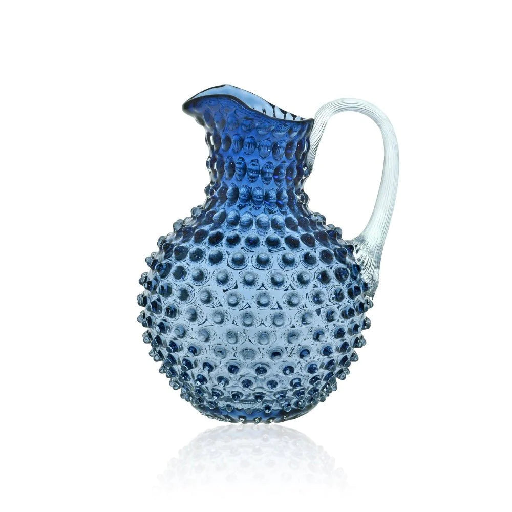 Carafe à Picot Ananas en Cristal Bleu Fumé - Markhbein