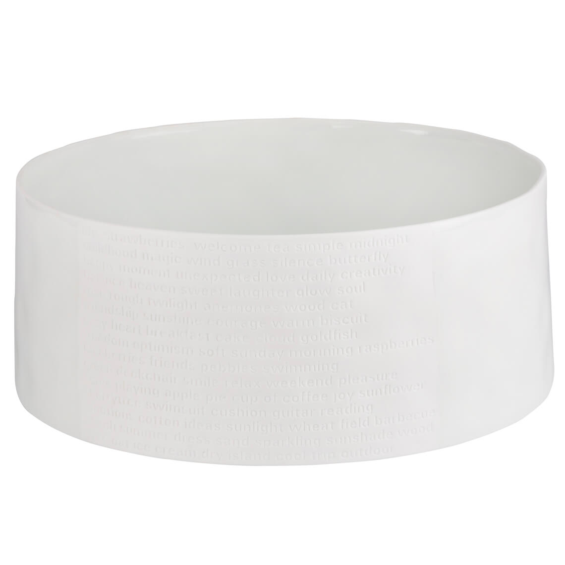 Bol en Céramique Gaufrée Poèsie Blanc D.25 cm - Räder