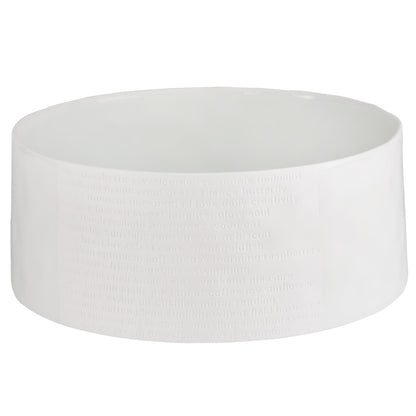 Bol en Céramique Gaufrée Poèsie Blanc D.25 cm - Räder