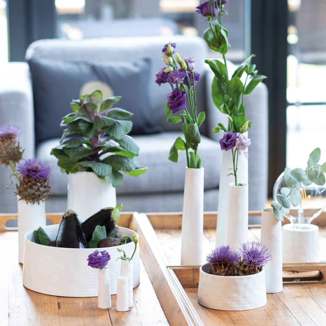 Bol en Céramique Gaufrée Poèsie Blanc D.25 cm - Räder