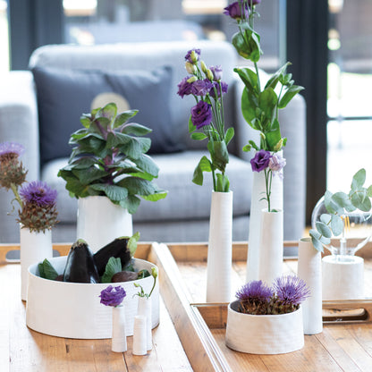 Bol en Céramique Gaufrée Poèsie Blanc D.25 cm - Räder