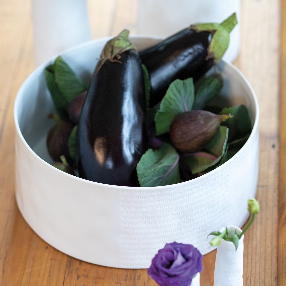 Bol en Céramique Gaufrée Poèsie Blanc D.25 cm - Räder