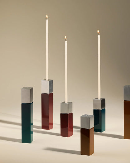 Bougeoir Oscar Bi-Colore Bleu Sarah - Maison Sarah Lavoine