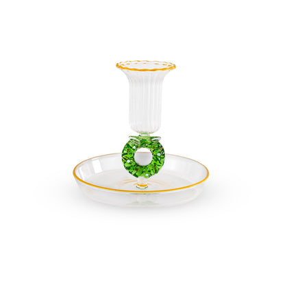 Bougeoir de Noël en Verre avec Soucoupe - WD Lifestyle