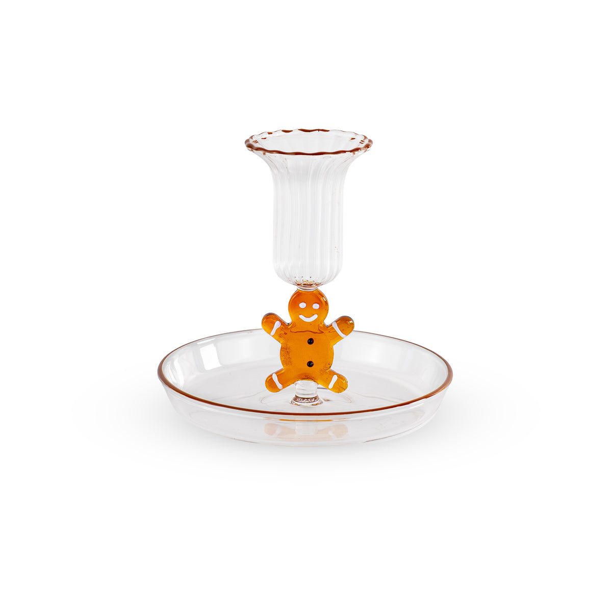 Bougeoir de Noël en Verre avec Soucoupe - WD Lifestyle
