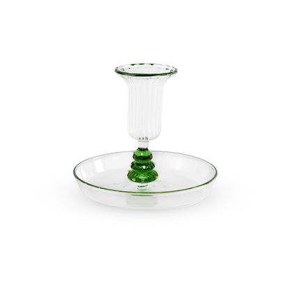 Bougeoir de Noël en Verre avec Soucoupe - WD Lifestyle