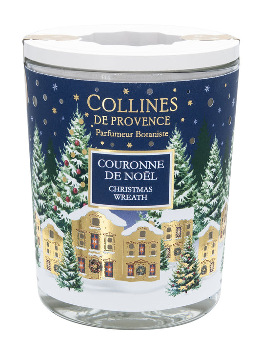 Bougie Parfumée 180g Couronne de Noël - Collines de Provence