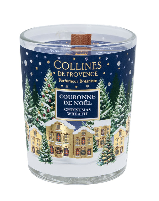 Bougie Parfumée 75g Couronne de Noël - Collines de Provence