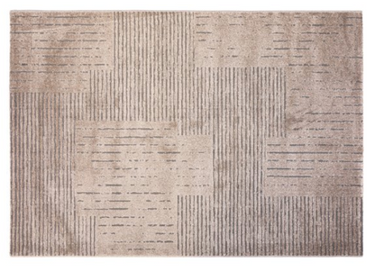Tapis Linéo Écru/Taupe 160x230 cm - Idaho Éditions