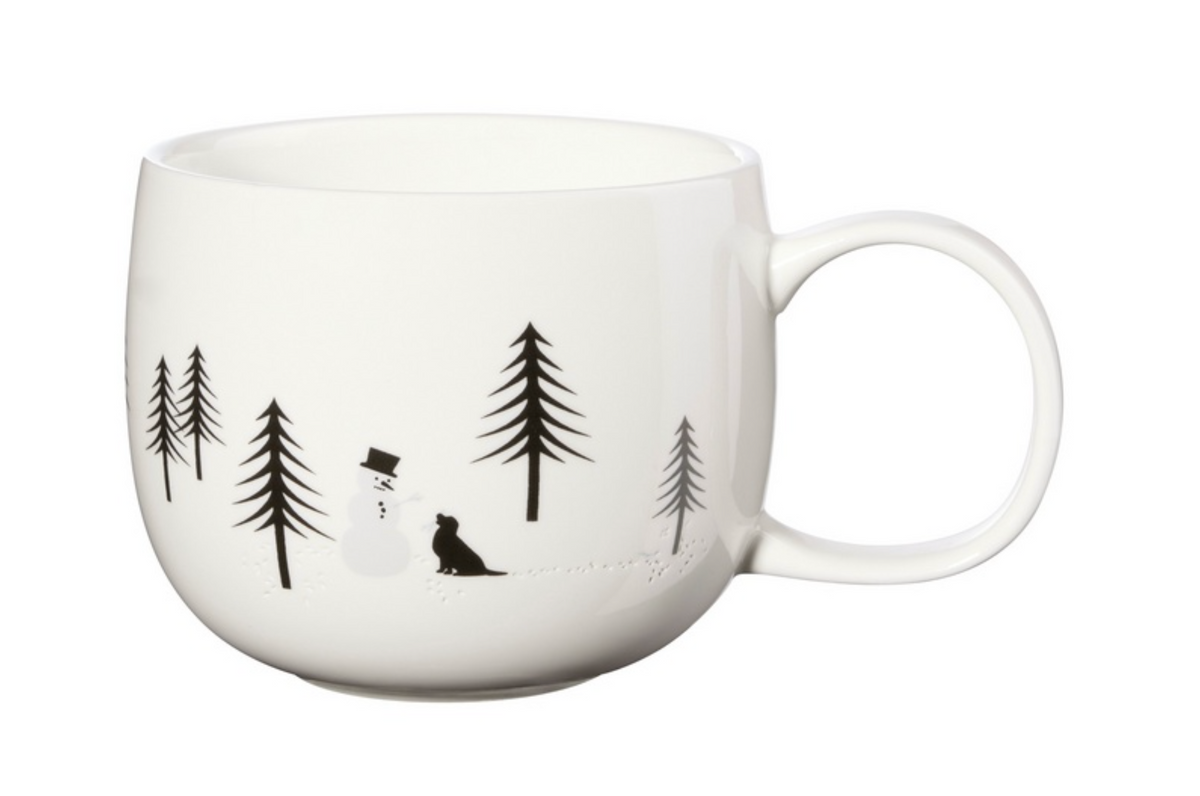 Mug en Porcelaine Blanche Thème Hiver - Asa