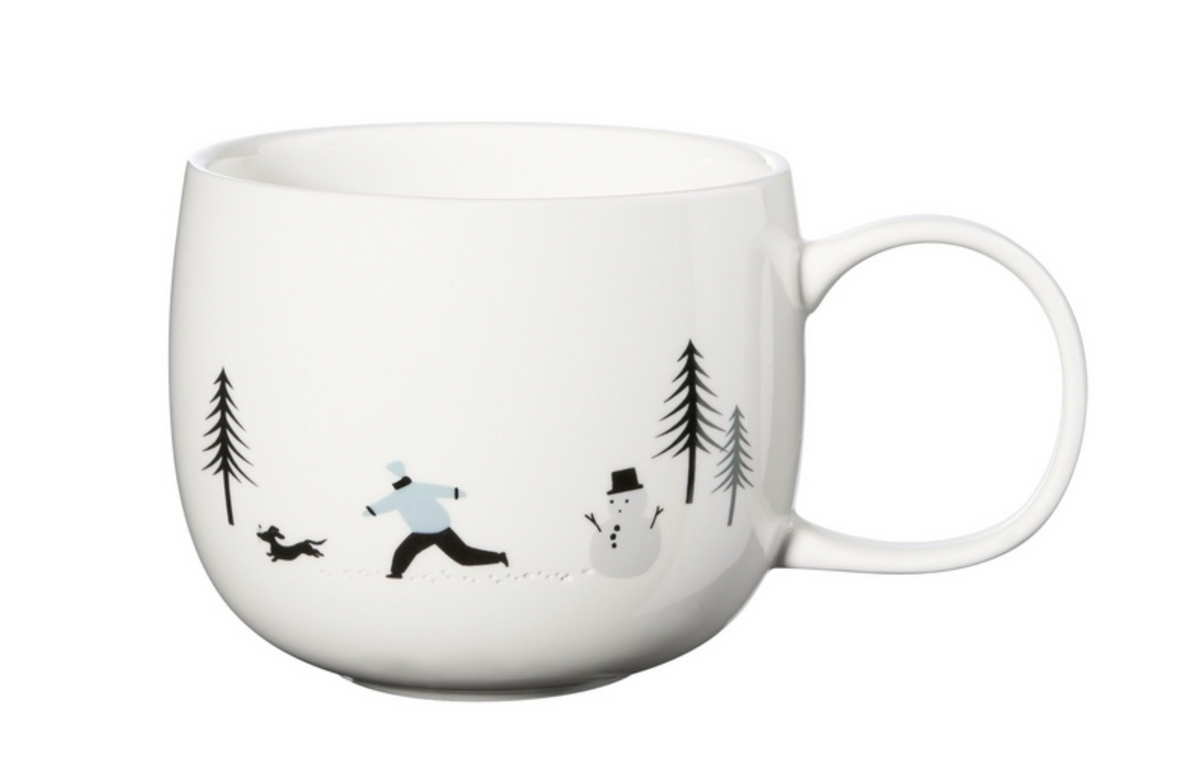 Mug en Porcelaine Blanche Thème Hiver - Asa